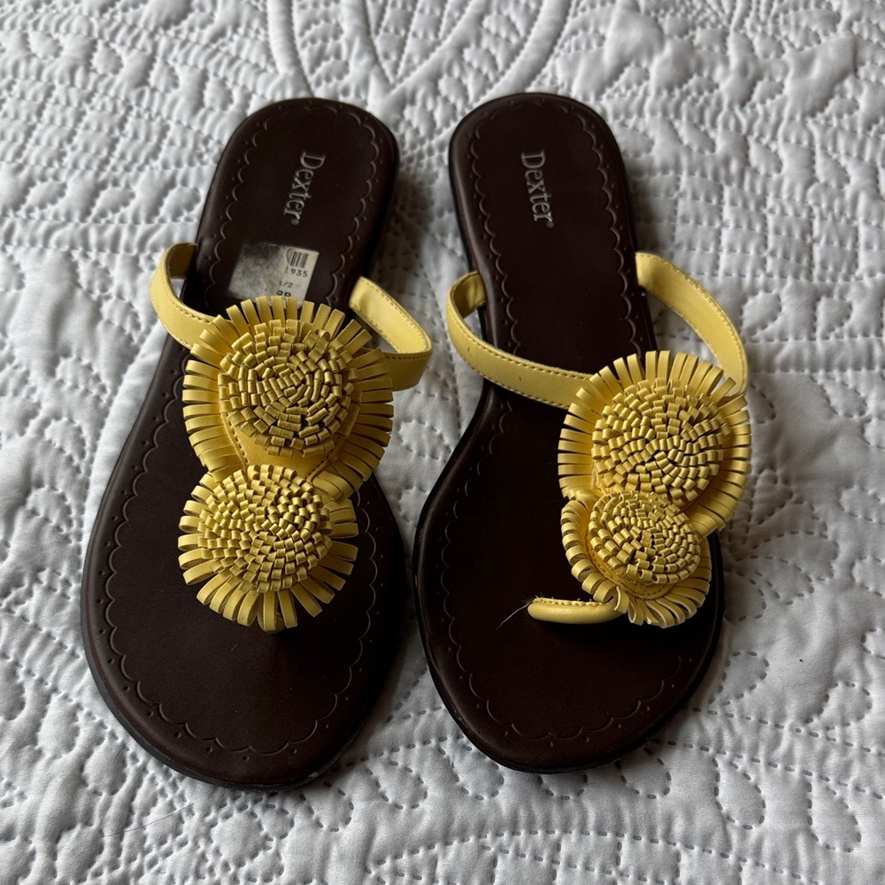 Dexter Yellow Floral Sandals